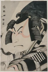 Nakamura Nakazo II jako Matsuomaru w scenie zatrzymania powozu, 1796.