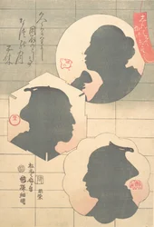 Sylwetka Wizerunek aktora Kabuki, XIX wiek.