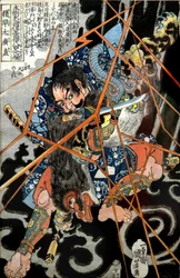 I no Hayata Hironao Series: Jeden z ośmiuset bohaterów wodnego marginesu naszego kraju (Honchō Suikoden Gōketsu Happyakunin No Hitori), ok. 1830-3
