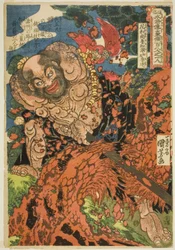 Lu Zhishen, pierwotnie nazwany Lu Da (Kaosho Rochishin shomei Rotatsu), z serii „Sto ośmiu bohaterów popularnego marginesu wodnego (Tsuzoku Suikoden goketsu hyakuhachinin no hitori)”