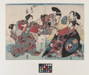 Onna Maizuru, około 1847-1852 (kolorowy drzeworyt)