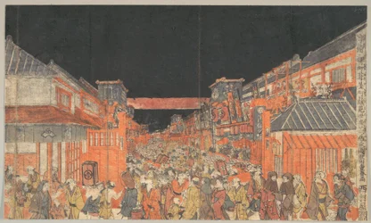 Przedstawienie teatralne Kaomise w Sakaichō i Fukiyachō