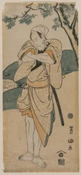 Aktor Ichikawa Danjuro jako samuraj