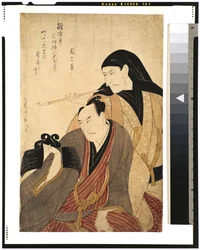 Tee c i rs Ichikawa barwienie winogron (Danjuro V) Propozycja d Arashi Hinasuke, 1800 (DBock)