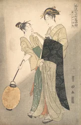 Commuter Komachi, z serii siedmiu odcinków te poe t Komachi, ? 1795. .