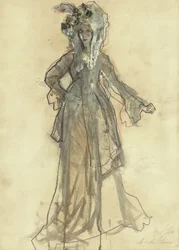 Elegancki szkic kostiumu