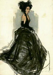 Elegancka dama w czerni