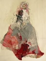 Elegancka czerwona figurka