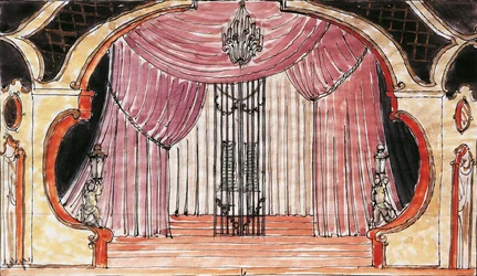 Scenografia do Cosi Fan Tutte autorstwa Wolfganga Amadeusza Mozarta