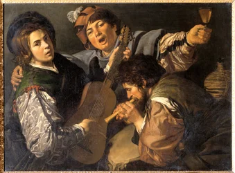 Trzech mężczyzn muzykujących, ok. 1616 (olej na płótnie)