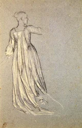 Studium do „A Bientot”, ok. 1875 (kreda na papierze)