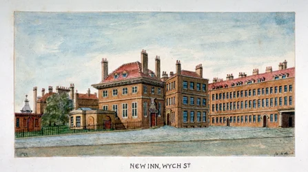 Widok na New Inn na Wych Street, Westminster, Londyn, c1800