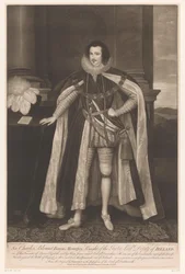 Portret van Charlesa Blounta Sir Charles Blount Baron Mountjoy, Rycerz Partii, Lord Deputowany Irlandii (tytuł na obiekcie)