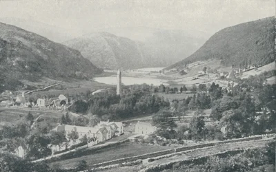Irlandzka wioska Glendalough, 1910