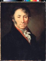 Portret autora i historyka N M Karamzina (Portret autora i historyka N M Karamzina) - Obraz Wasilija Andriejewicza Tropinina (Vassili Tropinin) (1776-1857), olej na płótnie