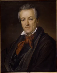 Portret malarza Piotra (Piotra) Fiodorowicza Sokołowa (Pierre Sokolov) (1791-1848) (Portret malarza P.F.Sokołowa). Obraz Vasili Andreyevich Tropinin (Vassili Tropinin) (1776-1857), olej na płótnie