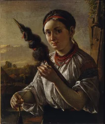 Prządka, 1821