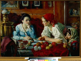 List do Petersburga (Rosja) - Obraz Wasilija Andrejewicza Golynskiego (1854-1904), olej na płótnie (68x93,5 cm)