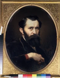 Autoportret. Obraz Wasilija (Wasilija) Grigoriewicza Pierowa (1834-1882), olej na płótnie
