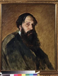 Portret artysty Aleksieja Savrasova (Savrasov) (1830-1897). Obraz Wasilija (Wasilija) Grigoriewicza Pierowa (1834-1882), olej na płótnie. XIX-wieczna sztuka rosyjska. Państwowa Galeria Tretiakowska, Moskwa.