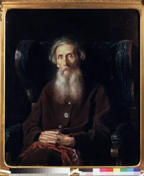Portret pisarza i leksykografa Vladimira Dahla (1801-1872). Obraz Wasilija (Wasilija) Grigoriewicza Pierowa (1834-1882), olej na płótnie
