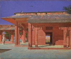 Dziedziniec Haremu w Pałacu Cesarskim Fatehpur Sikri, 1874-1876