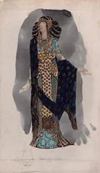 Projekt kostiumów z serialu tancerzy orientalnych, 1900