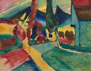 Pejzaż z dwiema topolami, 1912.