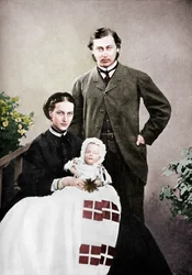 Książę i księżna Walii z małym księciem Albertem Victorem, 1864 1910