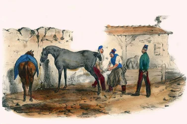 Kusiciel. W „Albumie Grotesque, Choices of Outstanding Types”, ilustracje Victor Adam, Paryż, ok. 1850 r.