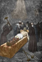 Sprawa opętanych z Loudun (demony z Loudun) około 1630: polowanie na czarownice, francuski ksiądz Urbain Grandier (1590-1634), który miał rzekomo zawrzeć pakt z diabłem i jest oskarżany o zaczarowanie zakonnic, zostaje poddany torturom - Urbain Grandier