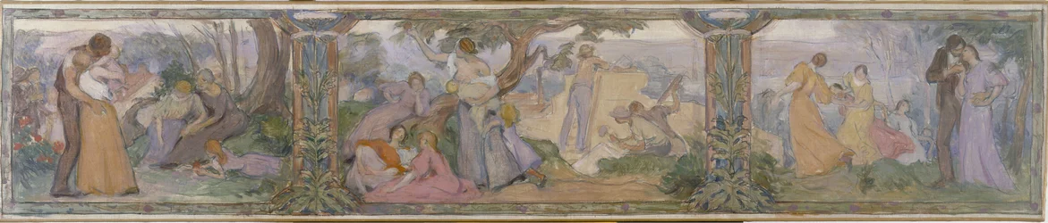 Szkic ratusza w Issy-les-Moulineaux: La Vie, między 1896 a 1897 (olej na płótnie)