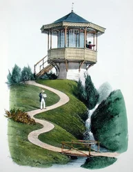 Belvedere de Montigny, z „Habitations Champetres”, wydana ok. 1855 (chromolitografia)