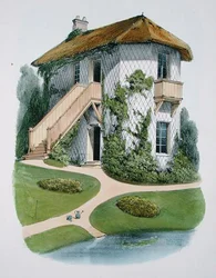 Domek ogrodnika, z "Habitations Champetres", wyd. ok. 1885 r. (chromolit)