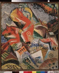 Kompozycja z czerwonym swetrem. Obraz Viktora (Victora) Nikandrovicha Palmova (1888-1929), olej na płótnie