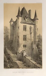 Malownicza architektura lub zabytki XV wieku. I XVI. Wieki: Zamki Francji XV i XVI wieku: Plac 60, Dom warowny w Uzerczu (Corrère)
