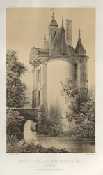 Malownicza architektura lub zabytki XV wieku. I XVI. Wieki: Zamki Francji XV i XVI wieku: Plac 83, Brama Zamku Saint-Martin-Du-Bec (Seine Infèrieure)