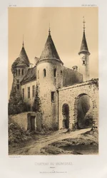 Malownicza architektura lub zabytki XV wieku. I XVI. Wieki: Zamki Francji XV i XVI wieku: Plac 89, Château du Vaumissel (Calvados)