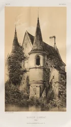 Malownicza architektura lub zabytki XV wieku. I XVI. Wieki: Zamki francuskie XV i XVI wieku: Plac 98, Manoir d