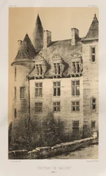 Malownicza architektura lub zabytki XV wieku. I XVI. Wieki: Zamki francuskie XV i XVI wieku: Pl.100, Château de Saligny (Alliers)