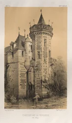 Malownicza architektura lub zabytki XV wieku. I XVI. Wieki: Chateaux Francji XV i XVI wieku: Plac 28, Chateau De La Verdiere (Ille en Vilaine)
