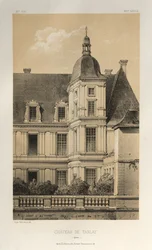 Malownicza architektura lub zabytki XV wieku. I XVI. Wieki: Chateaux de France XV i XVI wieku: Plac 33, Château De Tanlay (Yonne)