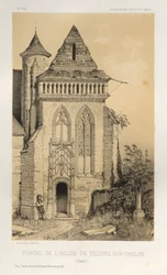 Malownicza architektura lub zabytki XV wieku. I XVI. Wieki: Chateaux de France XV i XVI wieku: Pl.2, Portal kościoła Villiers Sur-Tholon (Yonne)