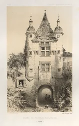 ...Pl.7, Drzwi zamku dExideuil Dordogne, 1860.