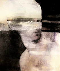 Stonowany portret abstrakcyjny