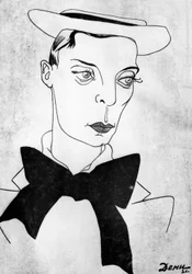 Karykatura na Buster Keaton