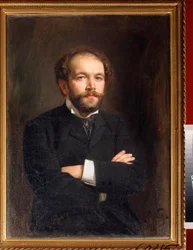 Portret kompozytora Nikołaja Medtnera (1879-1951) (Portret kompozytora N Medtnera) - Obraz Viktora Karlovicha Stemberga (1863-po 1917), olej na płótnie