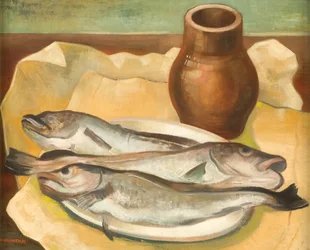 Martwa natura z rybami