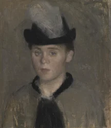 Ida Ilsted, narzeczona artysty. Naszkicować