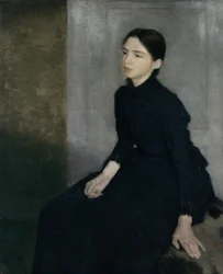 Portret młodej kobiety, siostra artysty Anna Hammershoi